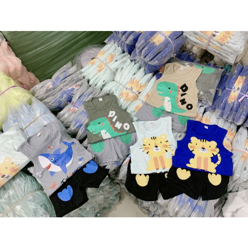 Bộ thun cotton cho bé từ 8-18kg