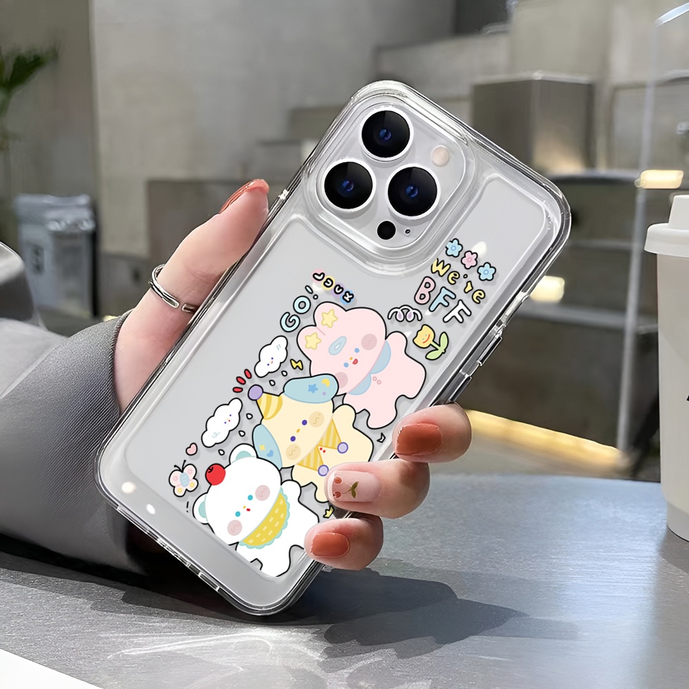 Ốp Điện Thoại Trong Suốt Hình Thỏ Cho iphone 14 Pro Max Plus 13 11 12 7Plus X XR XS Max 7 8 SE 2020