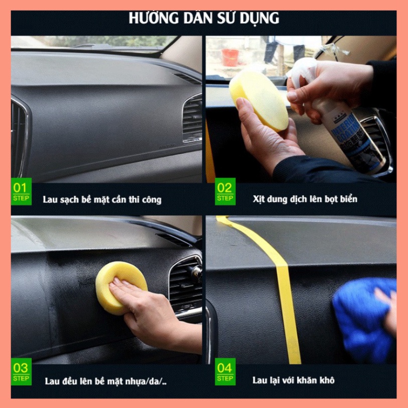 Chai Xịt Phục Hồi Dưỡng Bóng Nội Thất (Nhựa, Da) Ô Tô Xe Hơi Shuaxinbao Interior Coating (256ml)