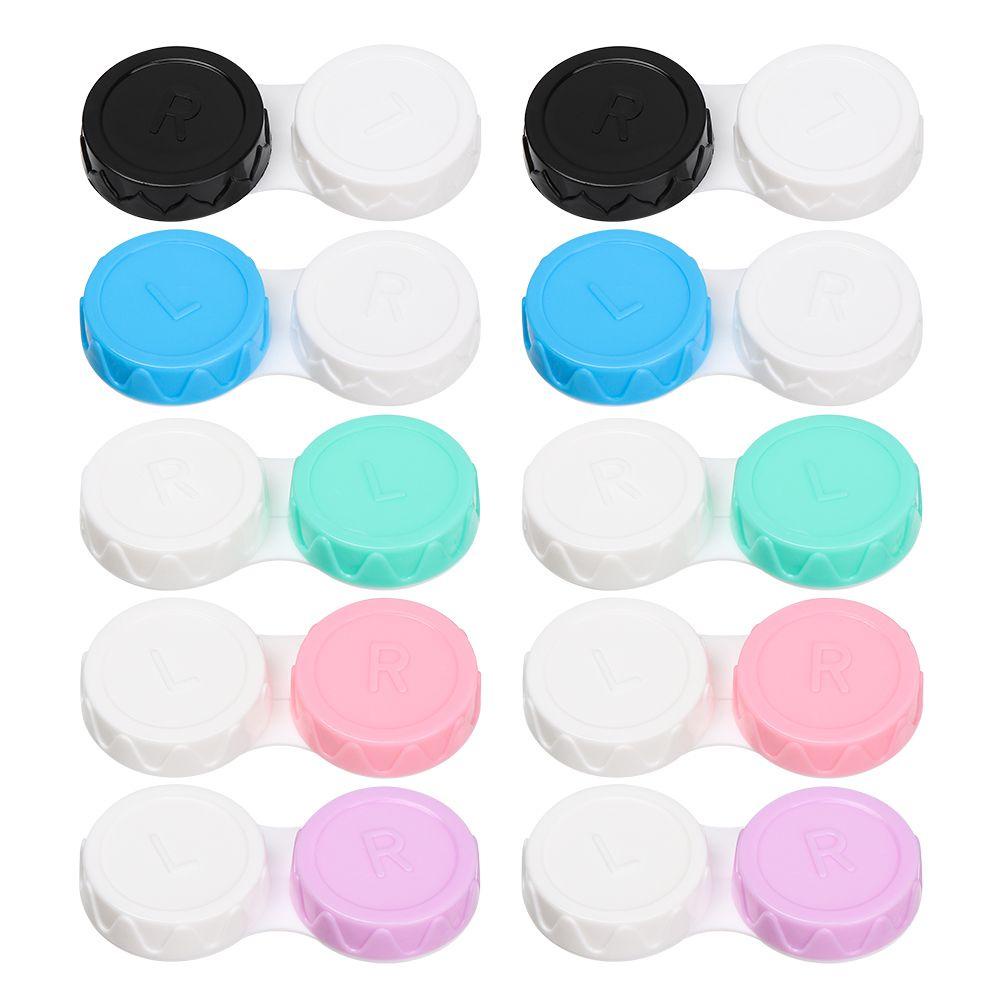 Set 20 Hộp Nhựa Mini Đựng Kính Áp Tròng Tiện Lợi Du Lịch Giá Đỡ