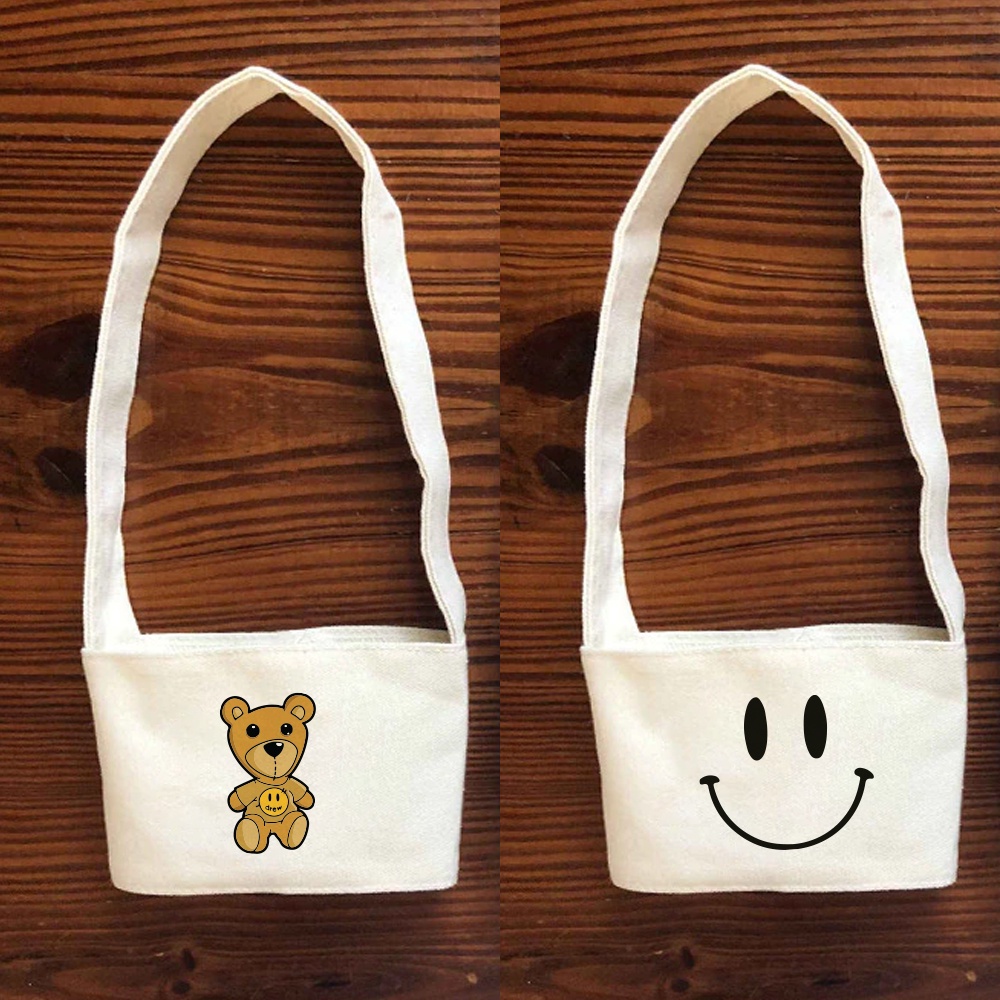 Túi treo ly cốc (cup holder) canvas in hình hot trend Tiệm Nhà Pony PZ01 (nhiều size)