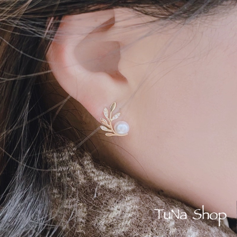 Khuyên tai tròn gắn ngọc nguyệt quế/ Bông tai/  Bạc cao cấp _ 𝐂𝐚𝐦 𝐤𝐞̂́𝐭 𝐜𝐡𝐮𝐚̂̉𝐧 𝐁𝐚̣𝐜 _ 𝐓𝐔𝐍𝐀𝐒𝐇𝐎𝐏 𝐓𝐫𝐚𝐧𝐠 𝐬𝐮̛́𝐜 𝐁𝐚̣𝐜