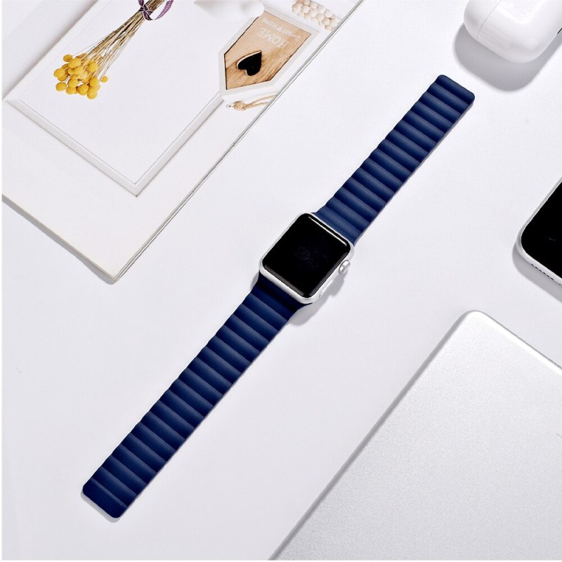 Dây silicone khóa kim loại thích hợp cho đồng hồ Apple Watch Ultra 8 7 6 5 4 3 2 1 Se 38mm 42mm  40mm 44mm