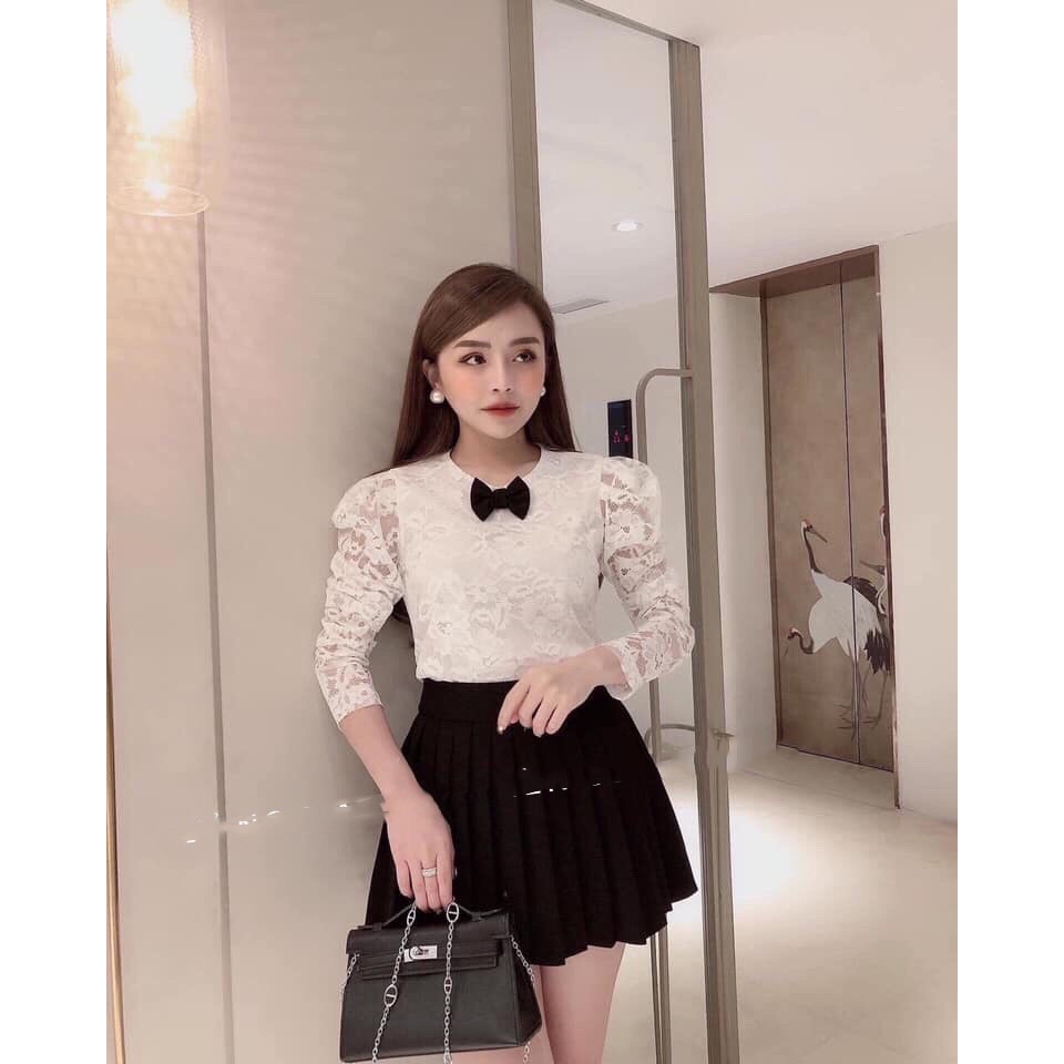 Chân váy ngắn xếp ly cạp cao, có lớp quần trong, chất umi cực đẹp | BigBuy360 - bigbuy360.vn