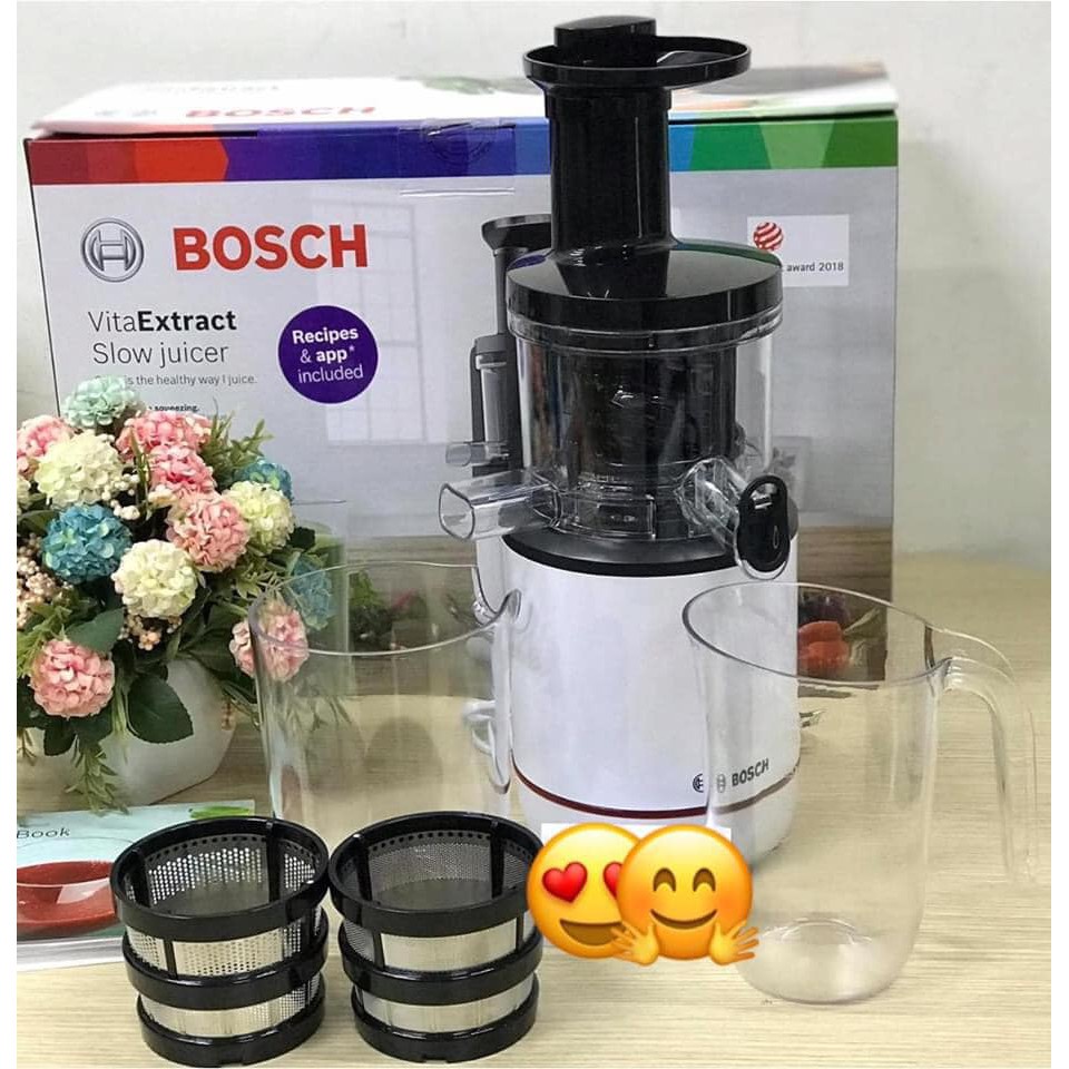 Máy ép chậm Bosch Comfort MESM500W trắng, chính hãng, Gia Dụng Mộc Dương