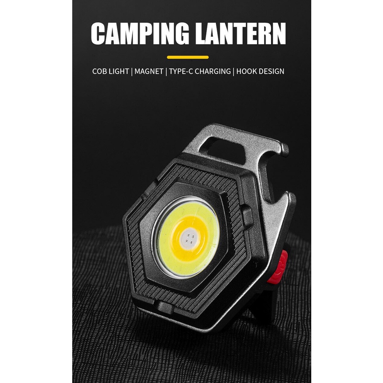 ✨Đèn Pin✨Đèn LED COB Mini Khẩn Cấp Kèm Chân Đế Sạc USB Tiện Dụng