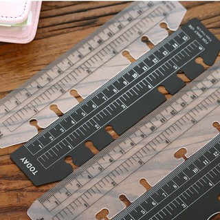 [XẢ KHO NGHỈ BÁN] Thước Trong Suốt Gắn Sổ Còng A5 6 Lỗ