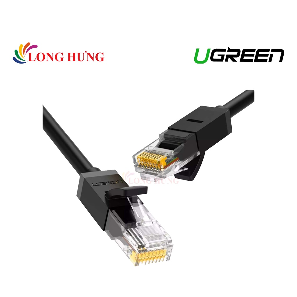 Cáp mạng dạng tròn đen đúc sẵn Ugreen Cat6 UTP 26AWG Lan Cable NW102 - Hàng chính hãng - Chất liệu PVC thân thiện