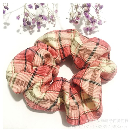 Scrunchies sọc kẻ to (loại đẹp) - dây buộc tóc