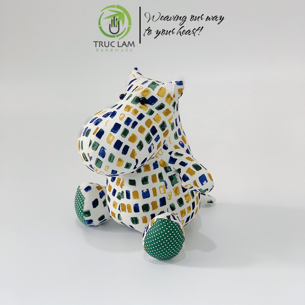 Đồ Chơi Cho Bé Thú Nhồi Bông Hình Con Hà Mã Vải Hoa Bông Gòn Cao Cấp (A) – Trúc Lâm Handmade