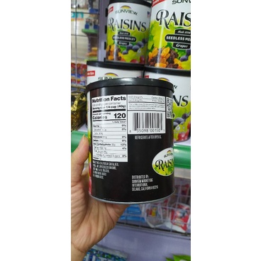 Nho khô Sunview Raisins Mỹ Hộp 425g