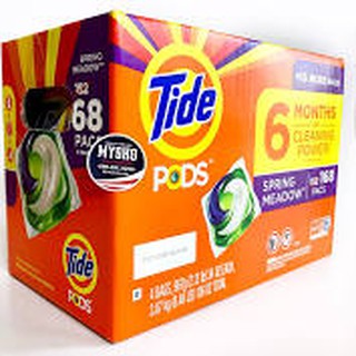 1 thùng 4 TÚI (156 VIÊN) viên giặt Tide Pods 3in1 39 viên / TÚI của Mỹ