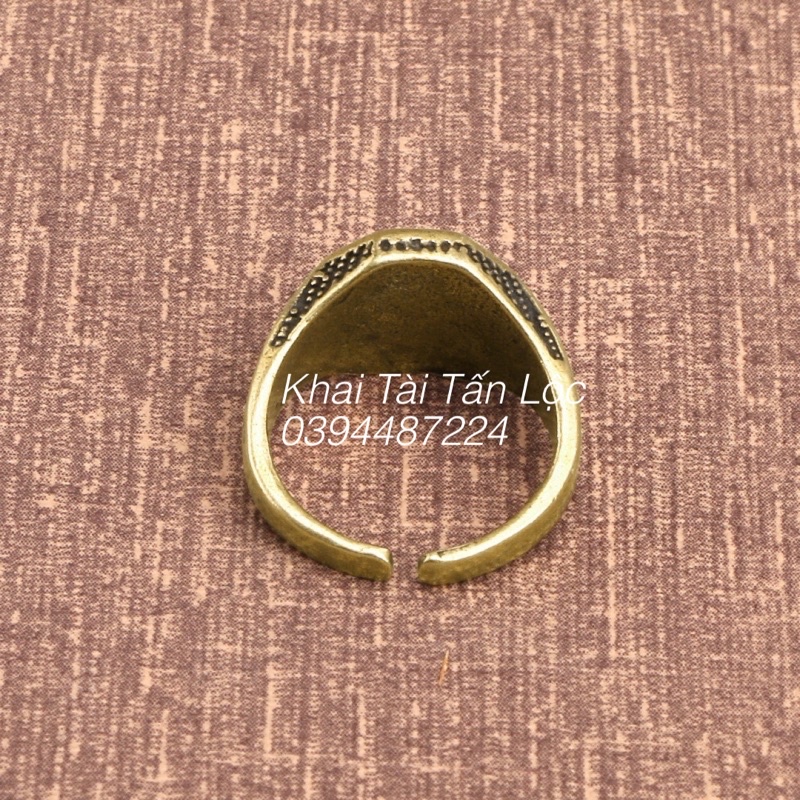 Nhẫn nam khắc bát quái và thái cực âm dương bằng đồng