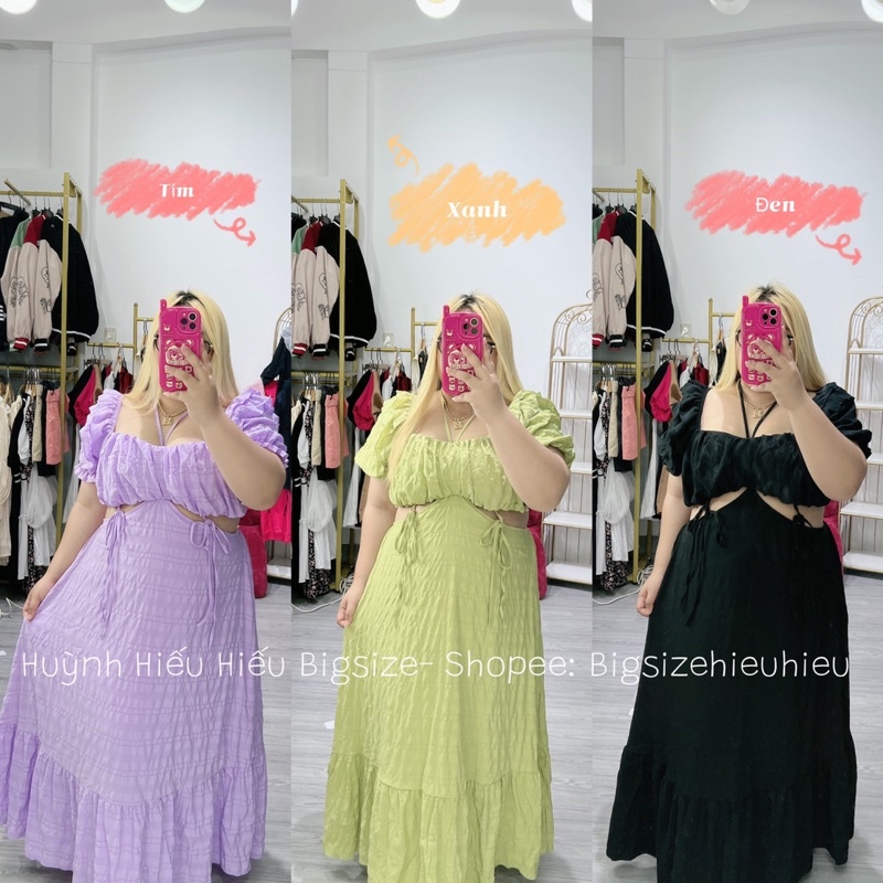 Bigsize Đầm đom đóm bigsize / đầm cột eo bigsize 55-100kg