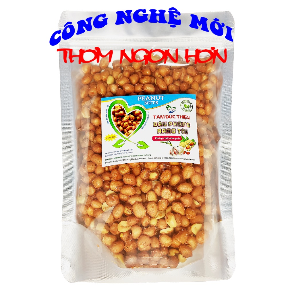 Túi Đậu Phộng Rang Tỏi Ớt Tâm Đức Thiện Túi 500GR Đồ Ăn Vặt