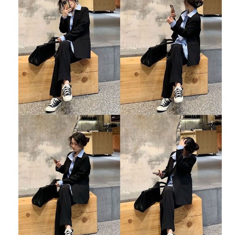 Áo blazer vest nữ khoác ngoài dài tay túi ngực giả chất dày dặn kiểu dáng trẻ trung FIZANO | BigBuy360 - bigbuy360.vn