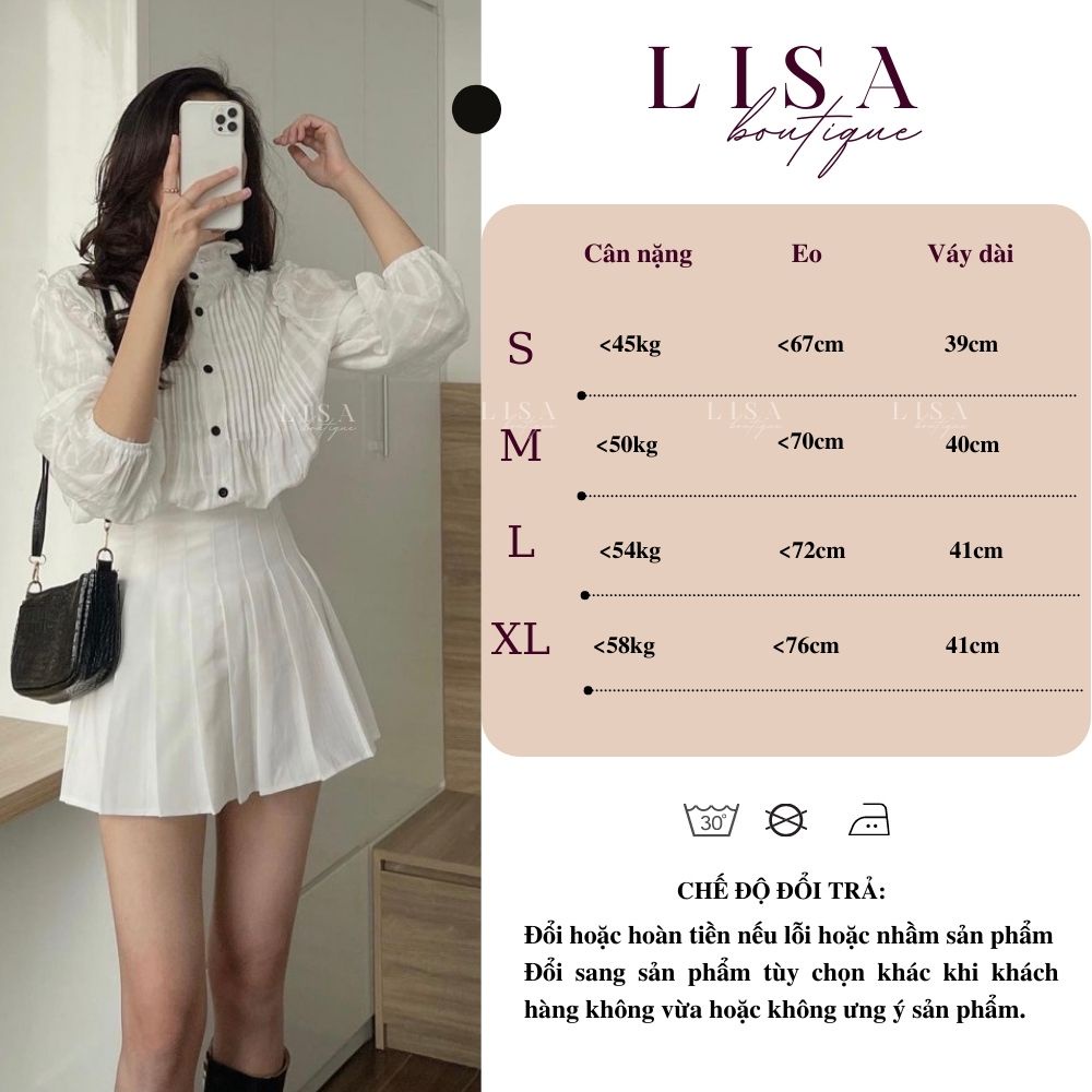Chân váy xếp ly tennis LISA dáng chữ A xòe, có lót trong, chất dày dặn, xòe rủ tự nhiên FREESHIP TẶNG QUÀ 0Đ V01 | BigBuy360 - bigbuy360.vn