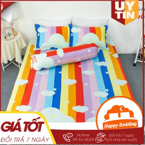 Ga Trải Giường Cotton Poly Nhiều Họa Tiết Mềm Mại Thoáng Mát M2, M4, M6, M8, 2M2  Đủ Kích Thước. Bo Chun Miễn Phí Happy