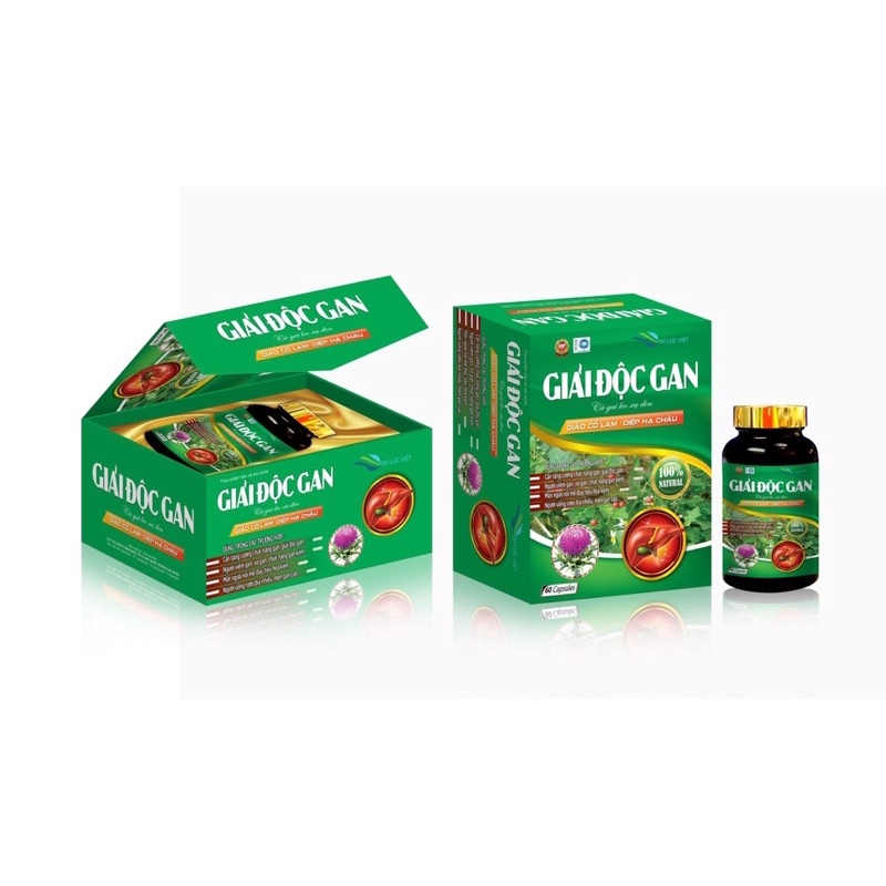 VIÊN UỐNG GIẢI ĐỘC GAN HỘP 60 VIÊN THẢO DƯỢC , GIÚP THANH LỌC MÁT GAN