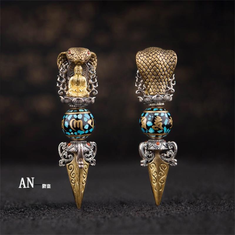 Mặt Dây Chuyền Bạc S925 Sakyamuni snake king Sáu Chữ maS925 Bằng Bạc Sakyamuni Mantra Chuyển Vajra Vajra Ulan Dzi 9.1