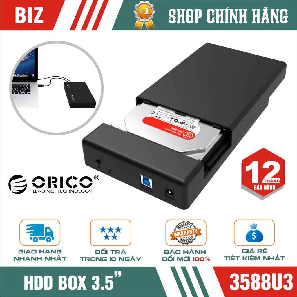 HDD BOX 3.5" Orico 3588US3 SATA III USB 3.0 | WebRaoVat - webraovat.net.vn