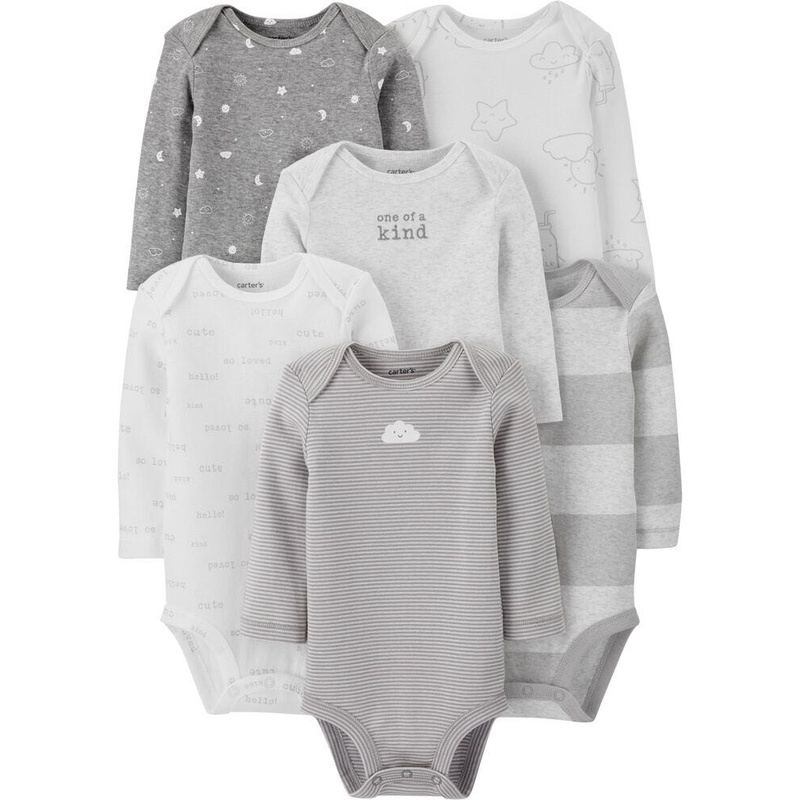 Set Combo 4 Cái Bodysuit Sơ Sinh Bé Trai Bé Gái MÀU NGẪU NHIÊN Chất Cotton Dưới 24 Tháng - BS6016