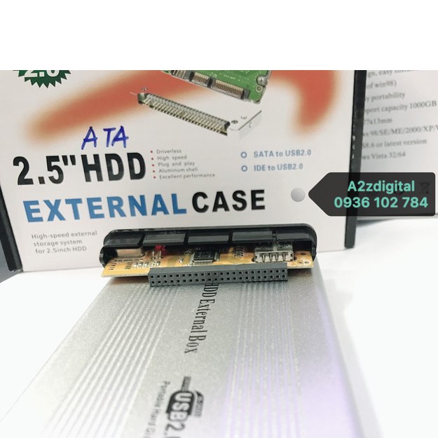 HỘP ĐỰNG Ổ CỨNG HDD 2.5 INCH ATA VỎ NHÔM CHO MÁY TÍNH | BigBuy360 - bigbuy360.vn