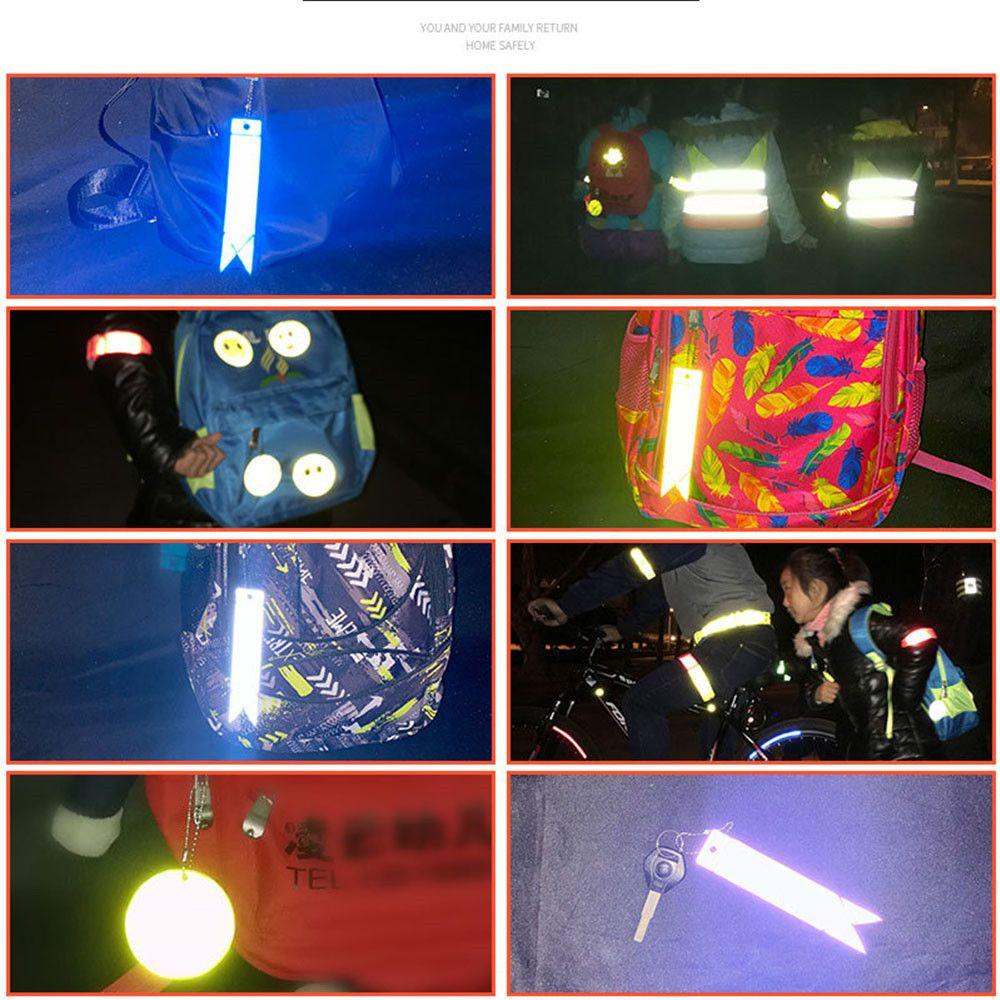 YNATURAL Móc Khóa Phản Quang Bằng Nhựa PVC Mềm Nhiều Màu Sắc An Toàn Tiện Lợi