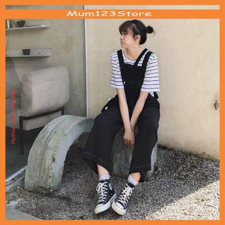 Yếm quần nữ chỉ nổi, yếm kaki nữ Siêu ĐẸP