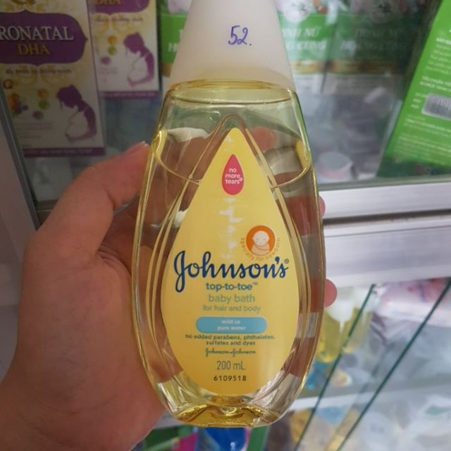 Sữa tắm Johnson's baby top-to-toe 200ml