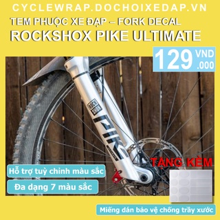 Tem decal dán phuộc xe đạp RockShox Pike Ultimate 2021 | Fork Decal