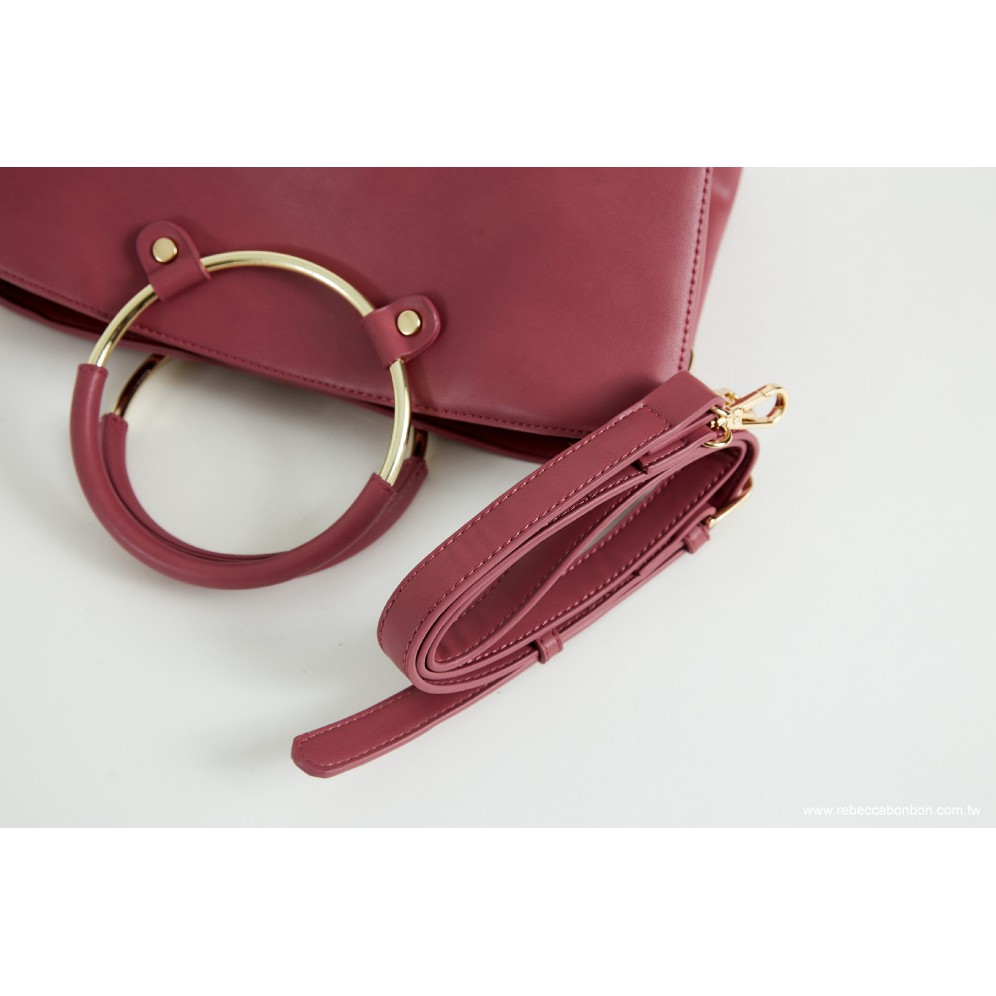 Túi xách kim loại cầm tay  màu đỏ đô, xanh da trời, đen. #RebeccaBonbon chó Bull Nhật Bản