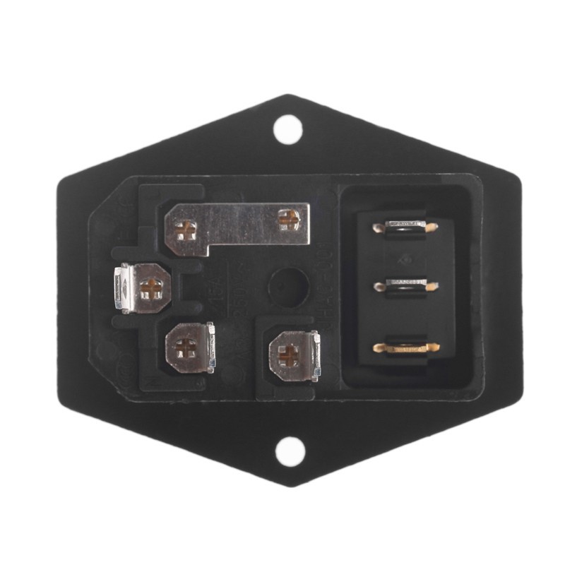 Ổ cắm điện có công tắc cầu chì 3 chân IEC320 C14 AC 10A 250V tiện dụng