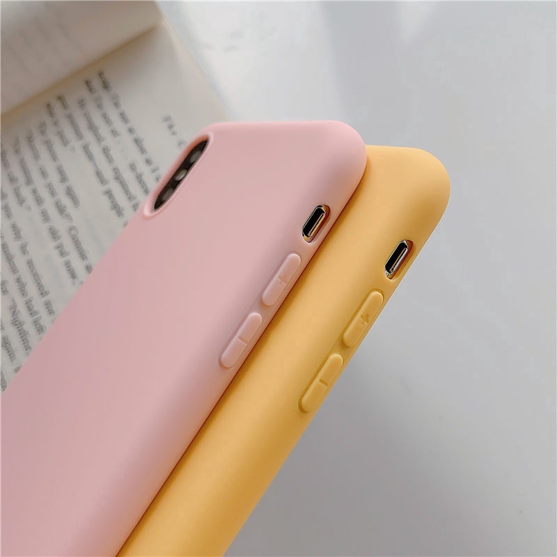 Ốp điện thoại bằng TPU silicon màu sắc ngọt ngào cho Apple iPhone 11 Pro 6 6S 7 8 Plus X XR XS Max
