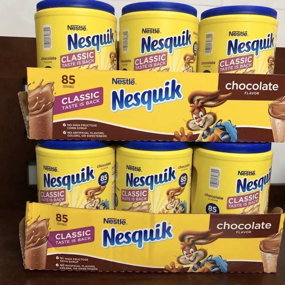 ❤️ [Quận 3] Bột sữa Cacao Socola Nestle Nesquik Chocolate 1.275kg Mỹ Ca cao thượng hạng [Date 8/2023]