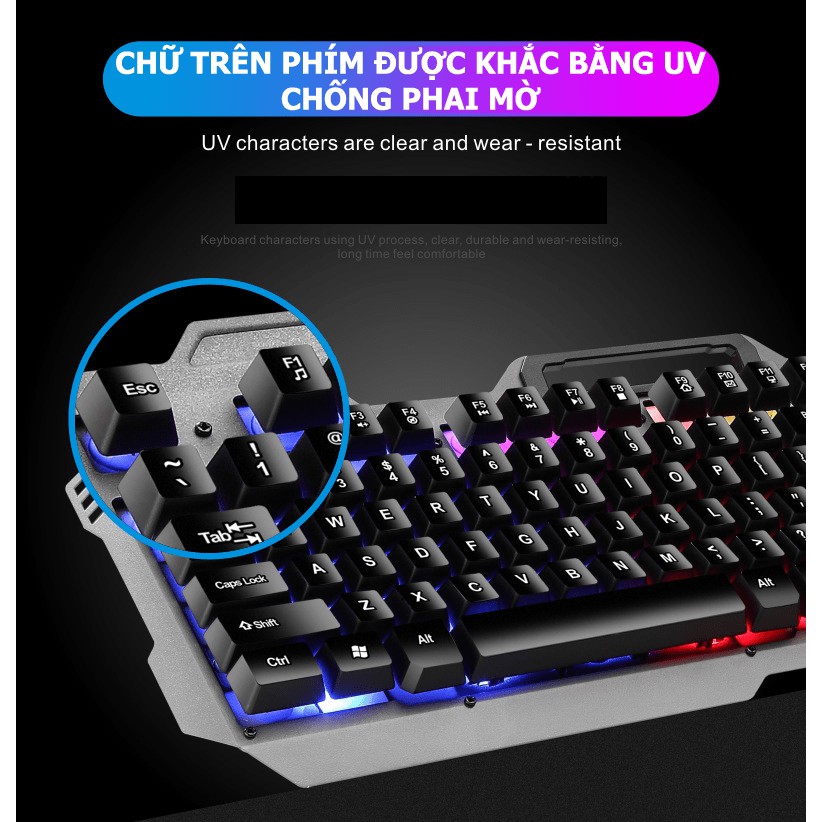 Bộ bàn phím và chuột có dây KT600 104
