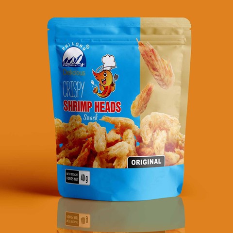 Đầu Tôm chiên giòn Phi Long, snack ăn vặt giòn, thơm, ngon, đầu tôm vị cay, vị tự nhiên