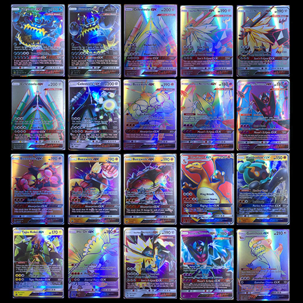 Mới Bộ 200 Thẻ Bài POKEMON GX Tiếng Anh