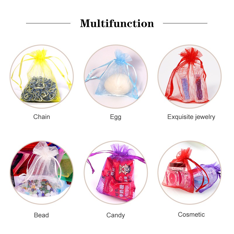 100 Túi Organza hỗ trợ Túi đám cưới Giáng sinh