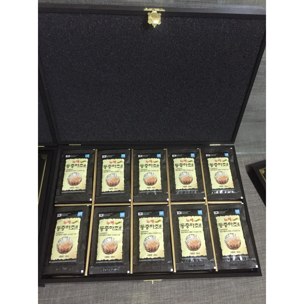 Đông Trùng Hạ Thảo Hộp Gỗ Đen 60 Gói | BigBuy360 - bigbuy360.vn