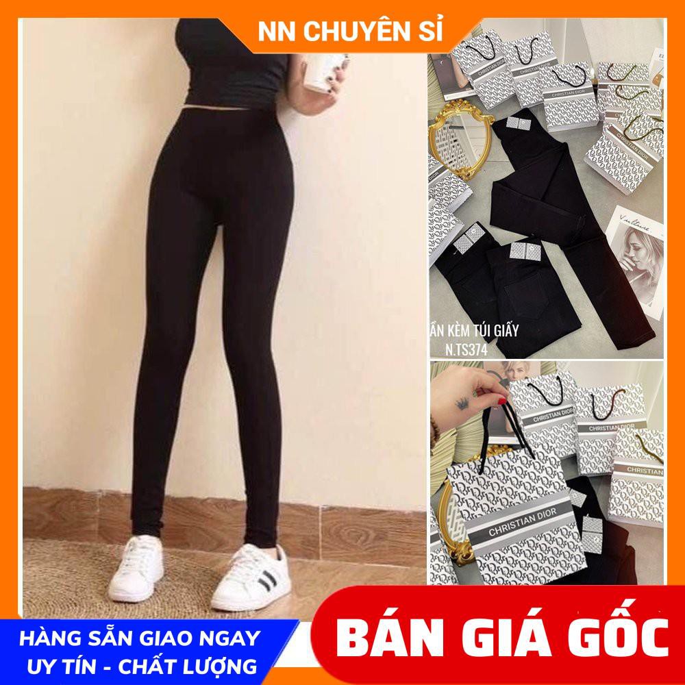 Quần body nữ có size đến 55kg ⚡Hàng đẹp⚡ Có kèm túi giấy ⚡Ảnh thật⚡ Quần legging thun co giãn TS374