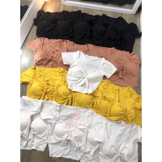 Áo croptop borip cột nơ hot XK