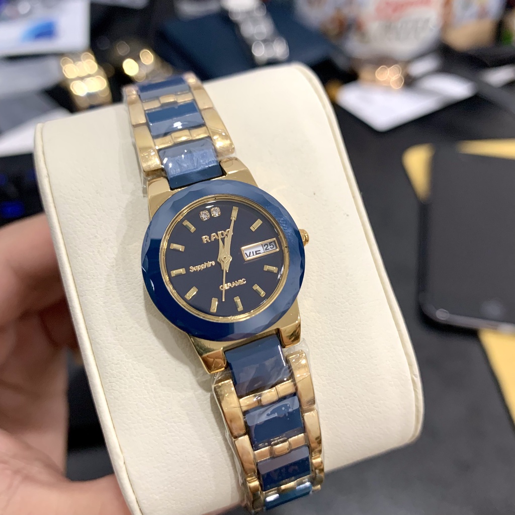 Đồng Hồ Nữ Rado Sapphire L033 Mặt Xanh Chống Xước, Chống Nước TUYỆT ĐỐI