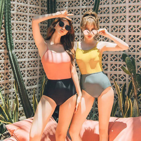 Bikini một mảnh thời trang 2 dây phối màu cực hot