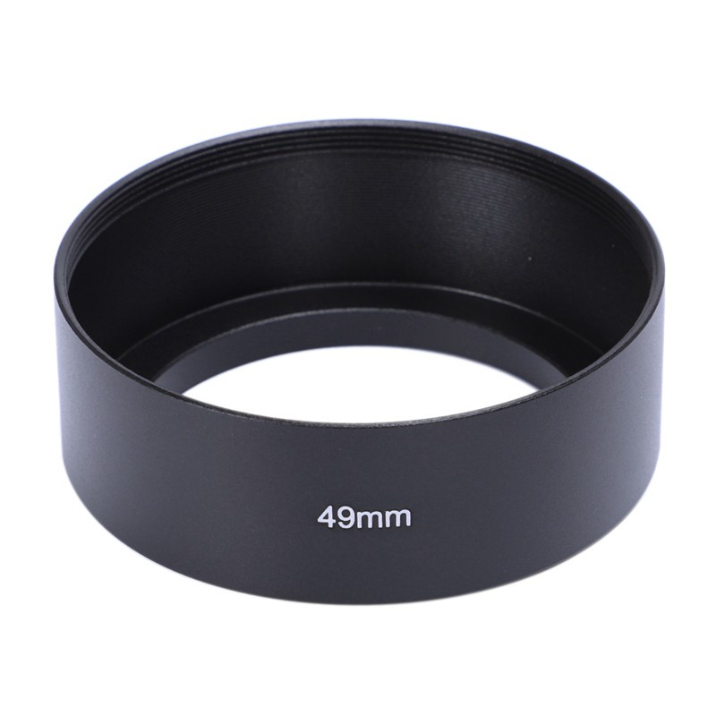 49Mm Mount Standard Metal Lens Hood for Canon Nikon Pentax Sony