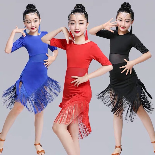 Đầm khiêu vũ thun ôm trẻ em