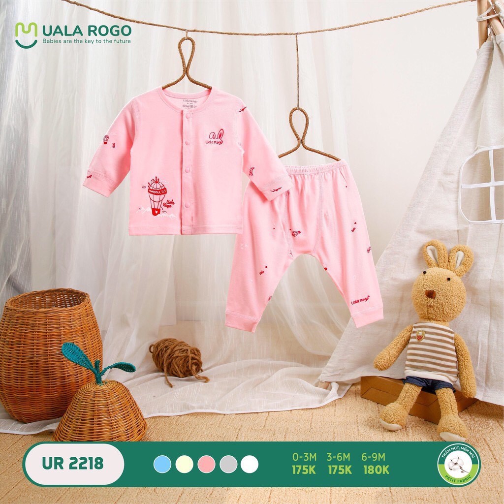 Uala Rogo - Bộ cài thẳng dài petit họa tiết 2218