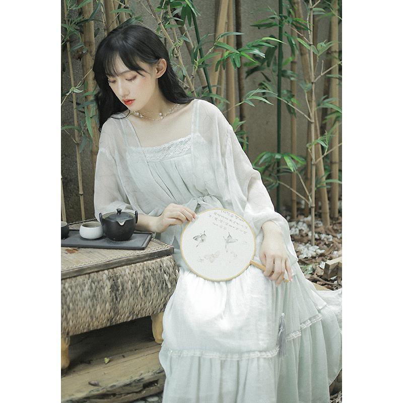 Áo Khoác Cardigan Vải Chiffon Mỏng Chống Nắng Họa Tiết Thổ Cẩm Kiểu Retro Thời Trang Xuân Hè Cho Nữ