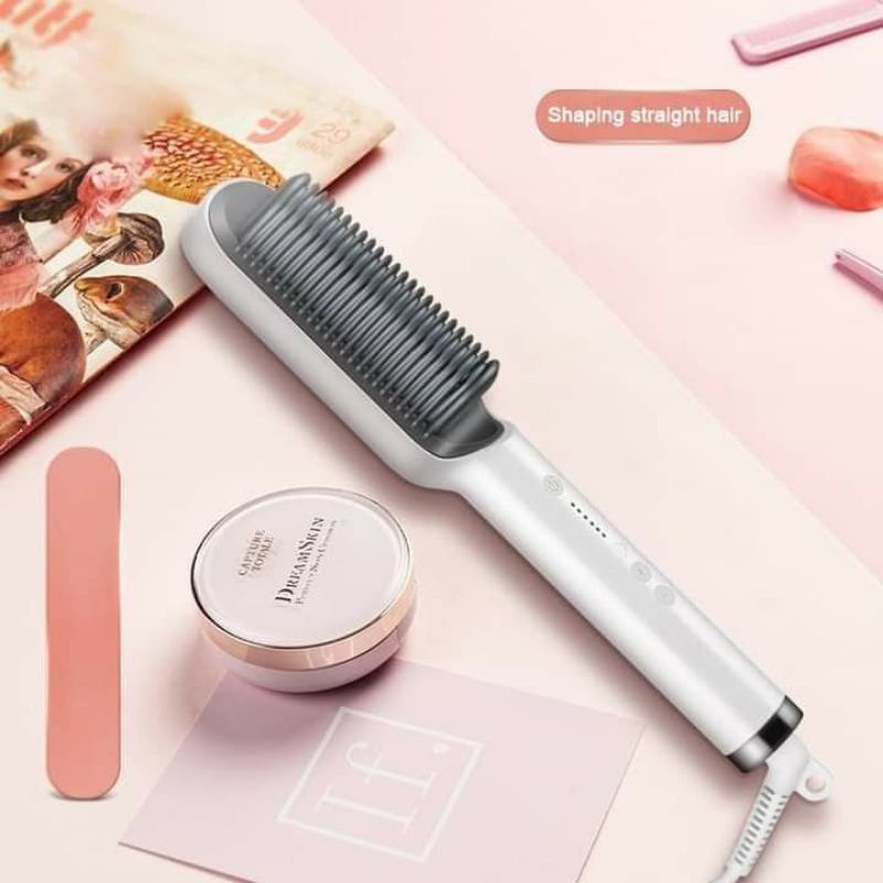 Lược Điện Chải Thẳng Tóc Đa Năng, Uốn Duỗi Tóc Tạo Kiểu Chuyên Nghiệp, An Toàn, Tiện Lợi