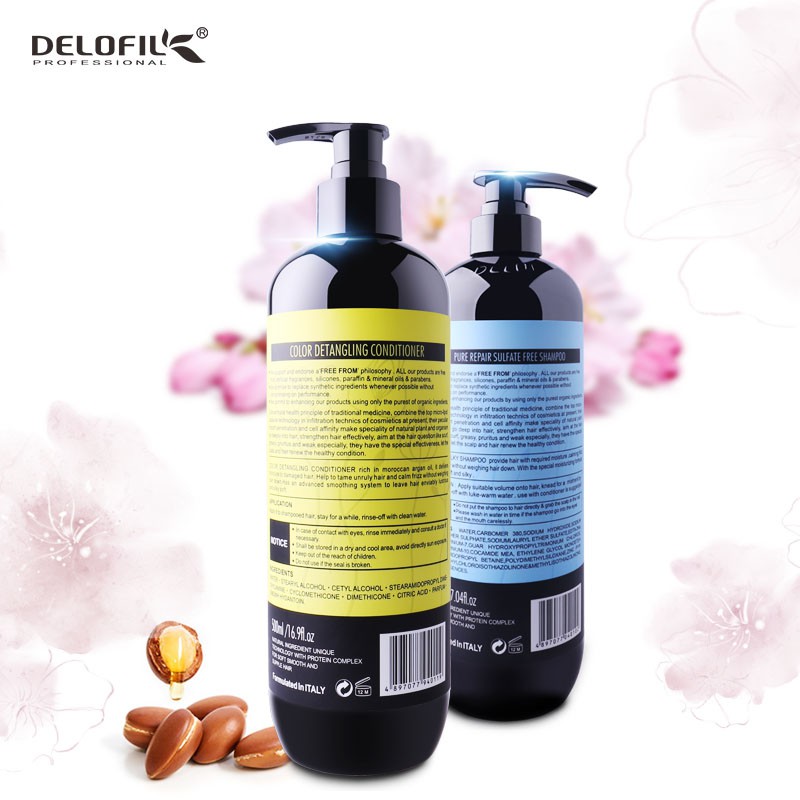 Bộ Dầu Gội & Xả Phục Hồi Dưỡng Ẩm DELOFIL 800ml - Giúp mái tóc chắc khỏe, óng mượt, phục hồi hư tổn - abella